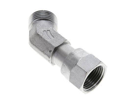 UN 13/16''-16 x UN 13/16''-16 F/M Zinc plated Steel 45 deg Elbow Fitting ORFS 630 Bar - Hydraulic