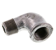 Rp 3/8'' x R 3/8'' F/M Zinc plated Cast iron 90 deg Elbow Fitting 25 Bar [2 Pieces]