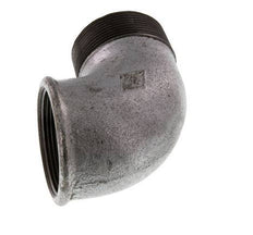 Rp 2'' x R 2'' F/M Zinc plated Cast iron 90 deg Elbow Fitting 25 Bar