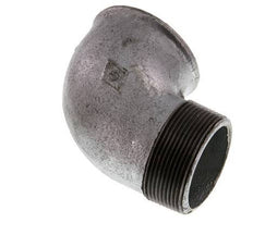 Rp 2'' x R 2'' F/M Zinc plated Cast iron 90 deg Elbow Fitting 25 Bar