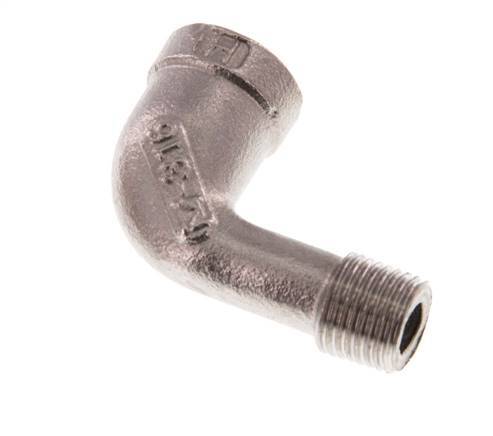 Rp 1/8'' x R 1/8'' F/M Stainless steel 90 deg Elbow Fitting 10 Bar [2 Pieces]