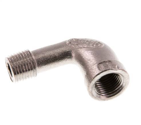 Rp 1/8'' x R 1/8'' F/M Stainless steel 90 deg Elbow Fitting 10 Bar [2 Pieces]