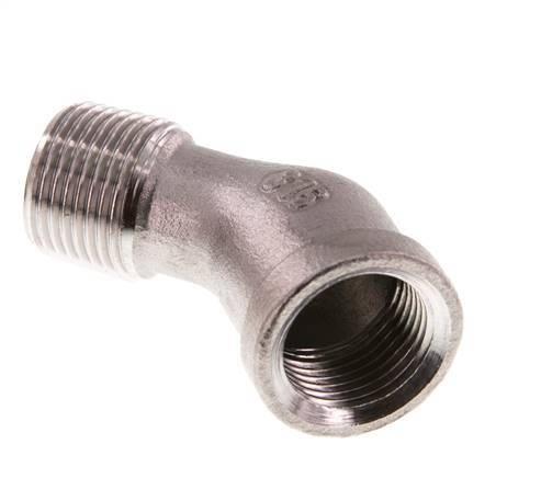 Rp 3/8'' x R 3/8'' F/M Stainless steel 45 deg Elbow Fitting 16 Bar