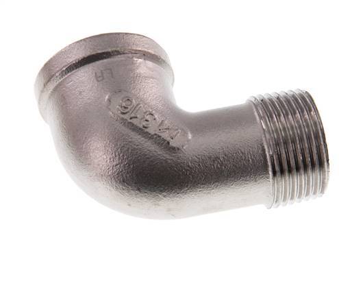 Rp 1'' x R 1'' F/M Stainless steel 90 deg Elbow Fitting 16 Bar