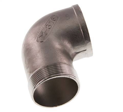 Rp 2'' x R 2'' F/M Stainless steel 90 deg Elbow Fitting 10 Bar