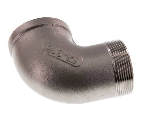 Rp 2'' x R 2'' F/M Stainless steel 90 deg Elbow Fitting 16 Bar