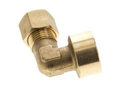 G 1/2'' x 10mm Brass 90 deg Elbow Compression Fitting 95 Bar DIN EN 1254-2