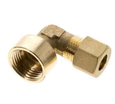 G 1/2'' x 10mm Brass 90 deg Elbow Compression Fitting 95 Bar DIN EN 1254-2