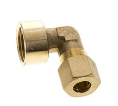 G 1/2'' x 10mm Brass 90 deg Elbow Compression Fitting 95 Bar DIN EN 1254-2