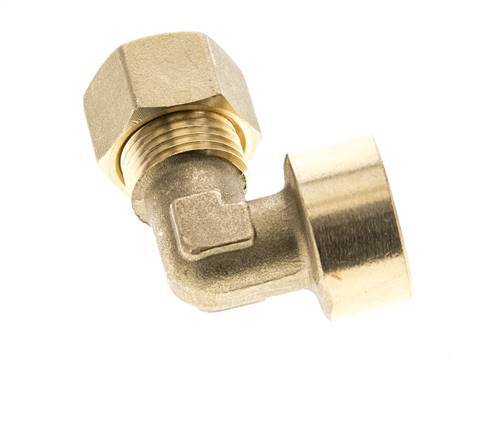 G 1/2'' x 12mm Brass 90 deg Elbow Compression Fitting 75 Bar DIN EN 1254-2