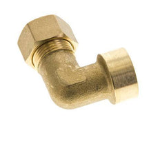 G 1/2'' x 15mm Brass 90 deg Elbow Compression Fitting 82 Bar DIN EN 1254-2