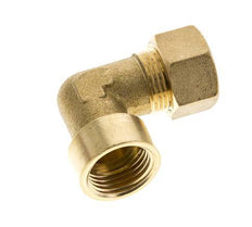 G 1/2'' x 15mm Brass 90 deg Elbow Compression Fitting 82 Bar DIN EN 1254-2