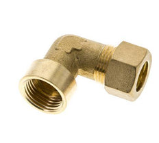 G 1/2'' x 15mm Brass 90 deg Elbow Compression Fitting 82 Bar DIN EN 1254-2
