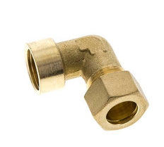 G 1/2'' x 15mm Brass 90 deg Elbow Compression Fitting 82 Bar DIN EN 1254-2