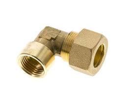 G 1/2'' x 18mm Brass 90 deg Elbow Compression Fitting 67 Bar DIN EN 1254-2