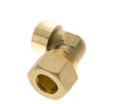 G 1/2'' x 18mm Brass 90 deg Elbow Compression Fitting 67 Bar DIN EN 1254-2