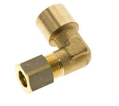 G 1/4'' x 8mm Brass 90 deg Elbow Compression Fitting 135 Bar DIN EN 1254-2