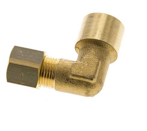 G 1/4'' x 8mm Brass 90 deg Elbow Compression Fitting 135 Bar DIN EN 1254-2