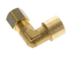 G 1/4'' x 8mm Brass 90 deg Elbow Compression Fitting 135 Bar DIN EN 1254-2
