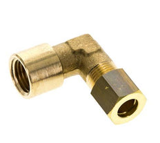 G 1/4'' x 8mm Brass 90 deg Elbow Compression Fitting 135 Bar DIN EN 1254-2