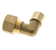 G 1/4'' x 12mm Brass 90 deg Elbow Compression Fitting 75 Bar DIN EN 1254-2