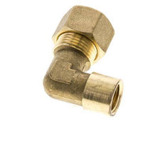 G 1/4'' x 12mm Brass 90 deg Elbow Compression Fitting 75 Bar DIN EN 1254-2