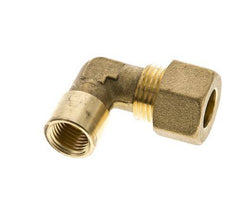 G 1/4'' x 12mm Brass 90 deg Elbow Compression Fitting 75 Bar DIN EN 1254-2
