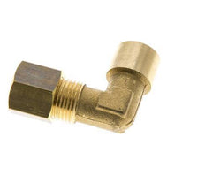 G 1/8'' x 8mm Brass 90 deg Elbow Compression Fitting 135 Bar DIN EN 1254-2