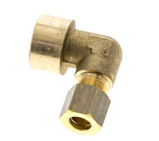 G 3/8'' x 8mm Brass 90 deg Elbow Compression Fitting 135 Bar DIN EN 1254-2