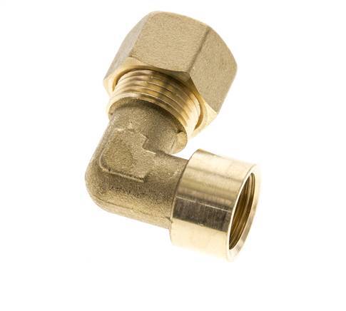G 3/8'' x 12mm Brass 90 deg Elbow Compression Fitting 75 Bar DIN EN 1254-2