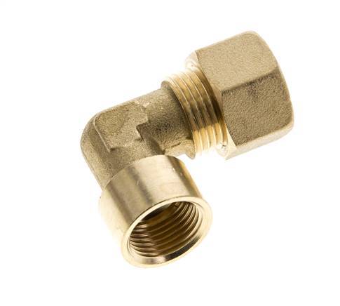 G 3/8'' x 12mm Brass 90 deg Elbow Compression Fitting 75 Bar DIN EN 1254-2