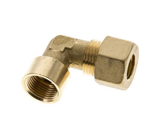G 3/8'' x 12mm Brass 90 deg Elbow Compression Fitting 75 Bar DIN EN 1254-2