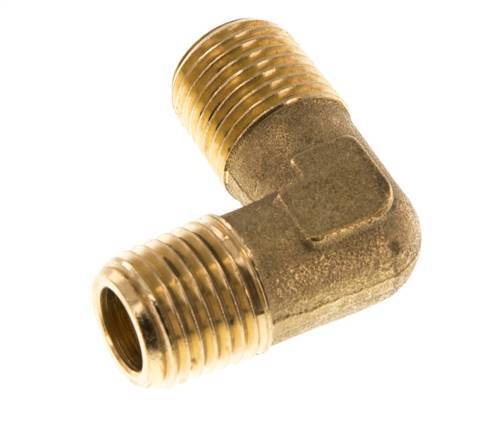 R 1/4'' Male Brass 90 deg Elbow Fitting 16 Bar [2 Pieces]