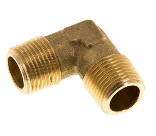 R 3/8'' Male Brass 90 deg Elbow Fitting 16 Bar [2 Pieces]