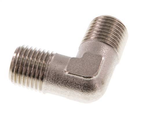 R 1/4'' Male Nickel plated Brass 90 deg Elbow Fitting 16 Bar [2 Pieces]