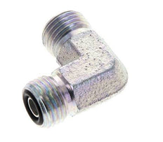 UNF 9/16''-18 Male Zinc plated Steel 90 deg Elbow Fitting ORFS 630 Bar - Hydraulic