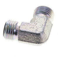 UNF 9/16''-18 Male Zinc plated Steel 90 deg Elbow Fitting ORFS 630 Bar - Hydraulic