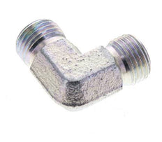 UNF 9/16''-18 Male Zinc plated Steel 90 deg Elbow Fitting ORFS 630 Bar - Hydraulic