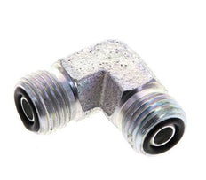 UNF 9/16''-18 Male Zinc plated Steel 90 deg Elbow Fitting ORFS 630 Bar - Hydraulic