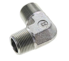3/4'' NPT Male Zinc plated Steel 90 deg Elbow Fitting 200 Bar - Hydraulic