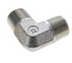 3/4'' NPT Male Zinc plated Steel 90 deg Elbow Fitting 200 Bar - Hydraulic