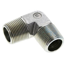 1'' NPT Male Zinc plated Steel 90 deg Elbow Fitting 160 Bar - Hydraulic