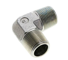 1'' NPT Male Zinc plated Steel 90 deg Elbow Fitting 160 Bar - Hydraulic
