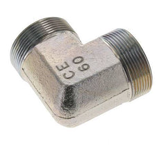 UN 2''-12 Male Zinc plated Steel 90 deg Elbow Fitting ORFS 250 Bar - Hydraulic