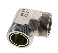 UN 2''-12 Male Zinc plated Steel 90 deg Elbow Fitting ORFS 250 Bar - Hydraulic
