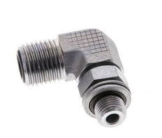 UNF 9/16''-18 x G 1/8'' Male Zinc plated Steel 90 deg Elbow Fitting ORFS 400 Bar - Hydraulic