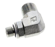 UN 13/16''-16 x G 1/4'' Male Zinc plated Steel 90 deg Elbow Fitting ORFS 400 Bar - Hydraulic