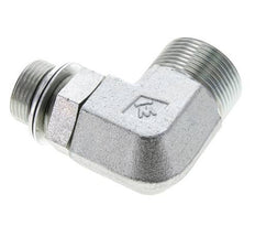 UN 1-7/16''-12 x G 3/4'' Male Zinc plated Steel 90 deg Elbow Fitting ORFS 315 Bar - Hydraulic