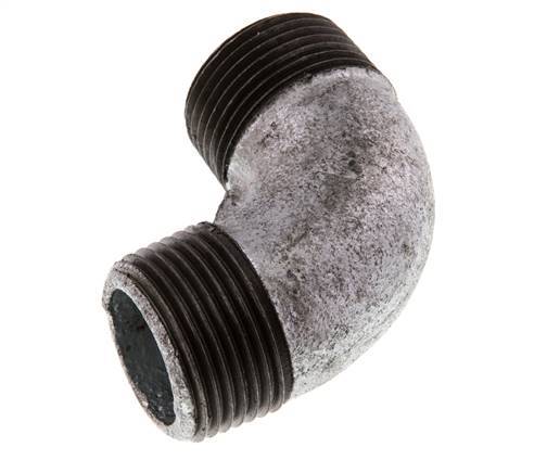 R 1'' Male Zinc plated Cast iron 90 deg Elbow Fitting 25 Bar