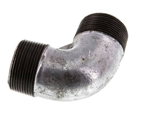 R 1 1/2'' Male Zinc plated Cast iron 90 deg Elbow Fitting 25 Bar